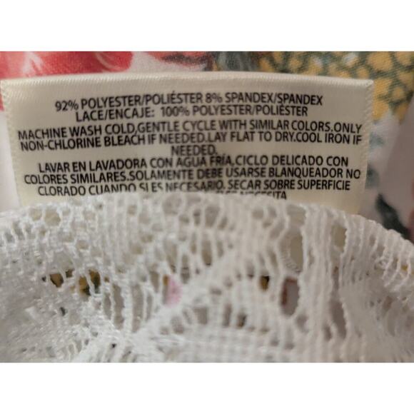 Bobbie Brooks womens short sleeve floral dress w/ waist tie SZ Large - Picture 6 of 6